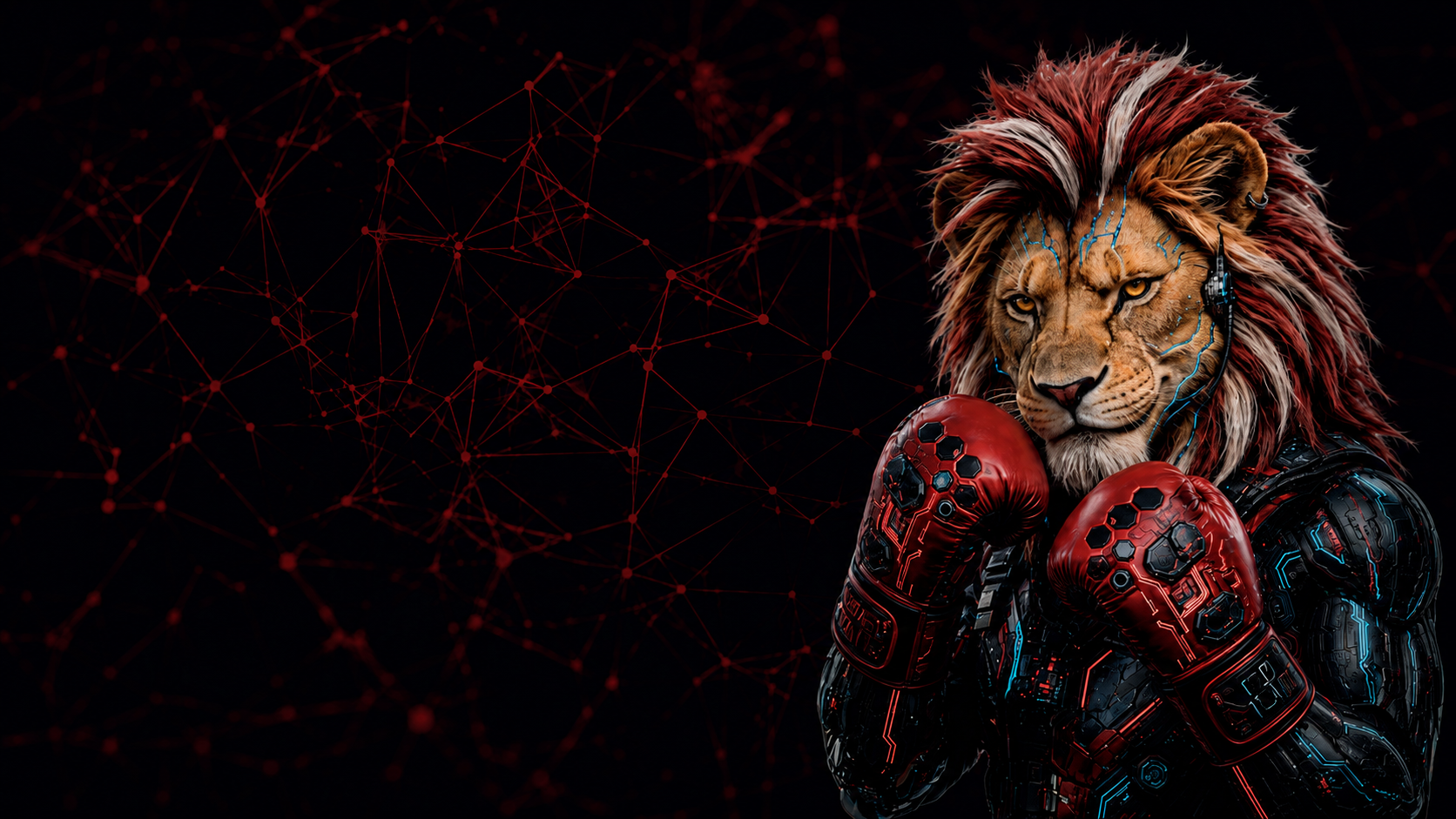 The Lion Focus lion on guard, a reference to the offensive origin of Leonnes Cybersecurity